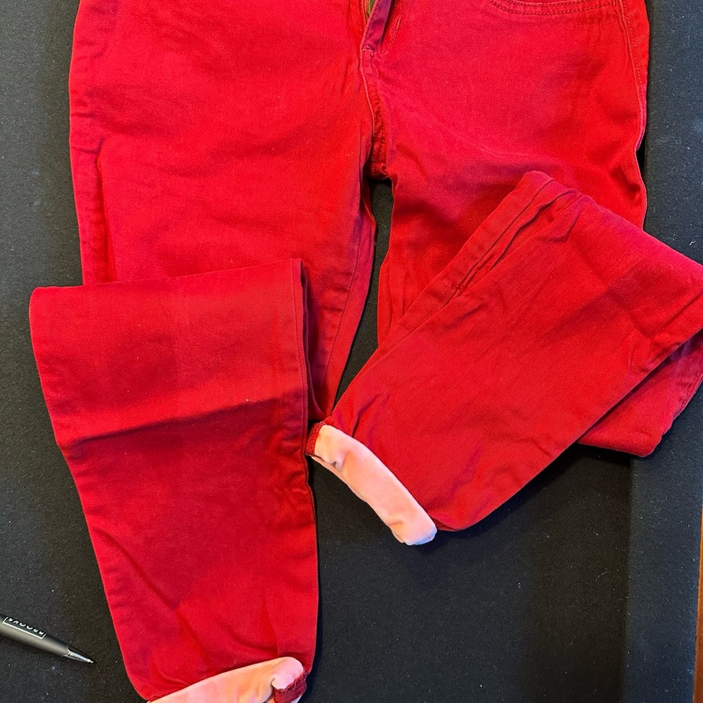 Hollister Fun & Vibrant Red Soft Jeans, Size 5
